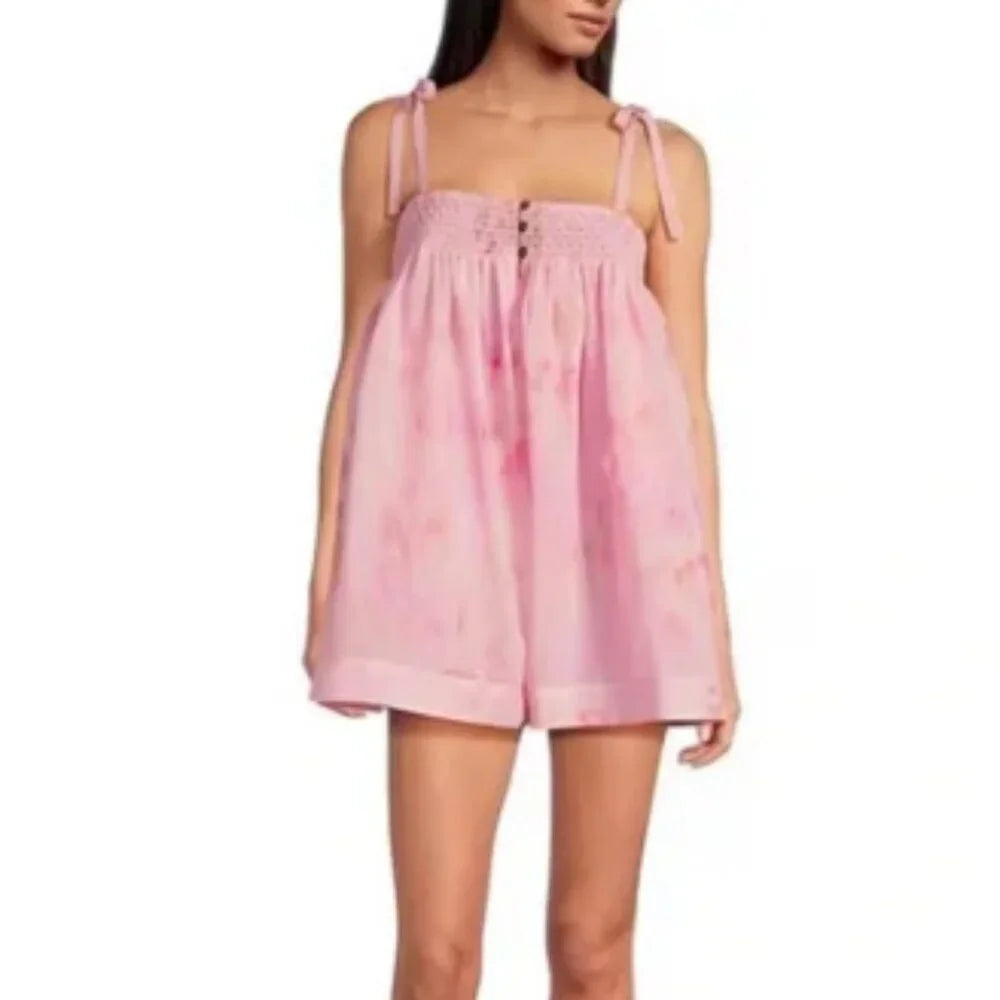 Pink Etherial Babydoll Romper