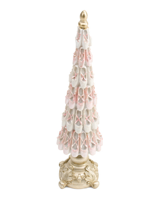 15" Resin Christmas Ballet Slippers Tree