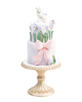 20" Resin Easter Cake With Golden Stand