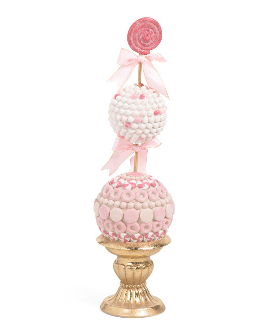 Valentine's Day - 28" Resin Potted Candy Topiary Tree Decor