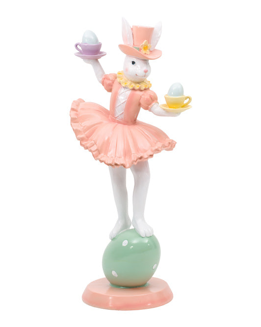 24" Resin Mrs Bunny On Egg Base