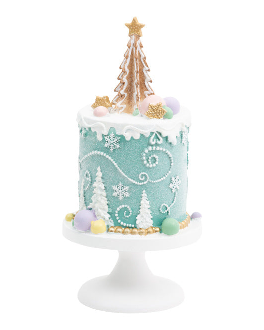 Santa's Sweet Shoppe Collection - 12.5" Resin Candy Christmas Cake Decor