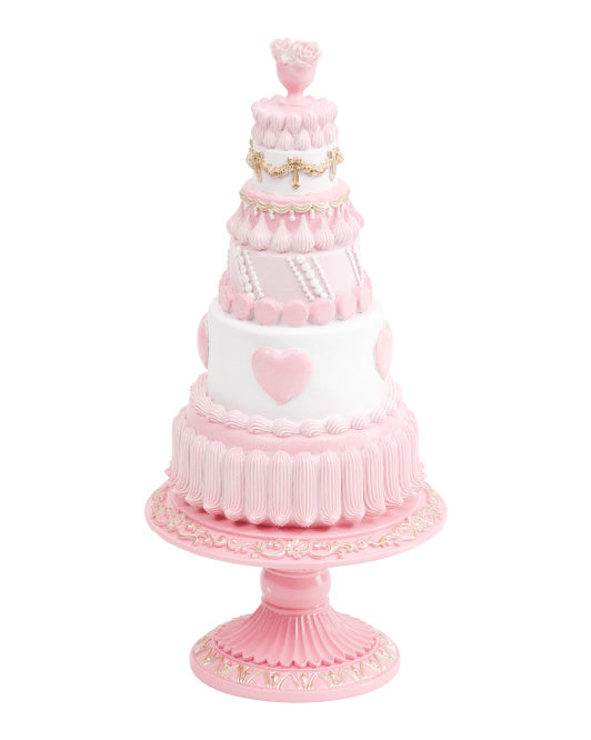 Valentine's Day - 15" Resin Pink Heart Cake