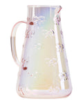 9" Embossed Bow Glass Pitcher