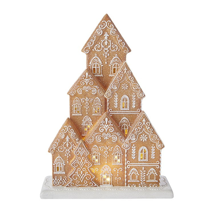 Holiday In Provence 15.5" White Icing Gingerbread House