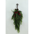 Christmas Carousel Collection -  30" Real Touch Pine Berry Cedar Teardrop With Cone