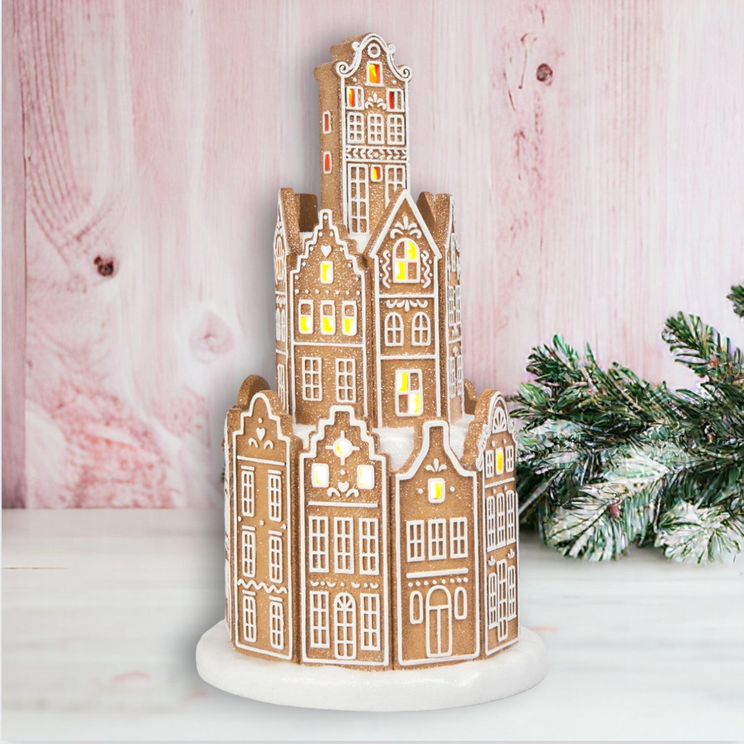 Gingerbread Village 14.5-Inch Gingerbread Tower