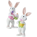 Styro Standing Bunny w/ Cupcake 15.25" Set of 2 Assortment