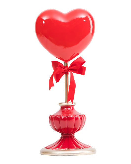 Cupid's Valentine - 15" Heart On Base Decor