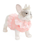 Valentine's Day - 9.5" Resin Bulldog With Dress And Crown Decor