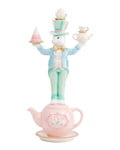 24" Resin Bunny Standing On Teapot
