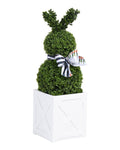 41" Faux Boxwood Bunny Decor in Pot