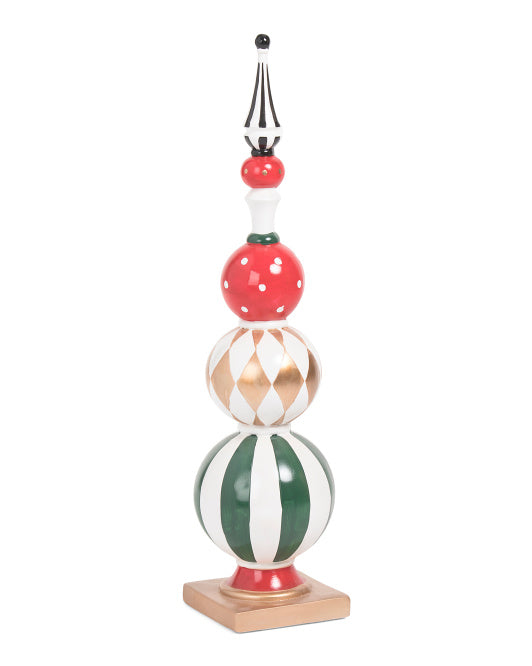 Christmas Carousel Collection - 32" Indoor / Outdoor Finial Decor