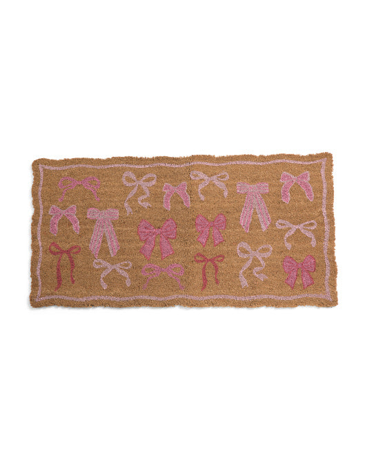 Valentine's Day - 20x40 Scallop Bow Coir Doormat