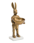 13" Bunny Rabbit On Marble Base