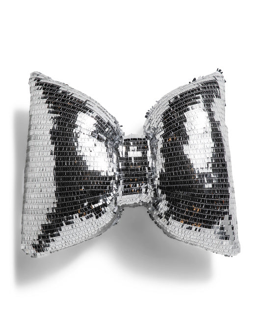 Cupids Valentine - 20" SILVER BOW SHAPED PILLOW