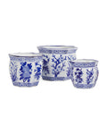 Chinoisere Ceramic Indoor Planters - SET OF 3