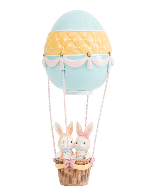 12.25" Bunnies In Hot Air Balloon